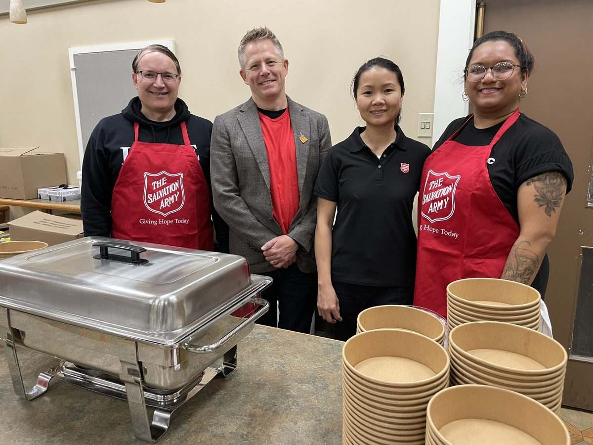 Salvation Army team ready to serve hot meals
